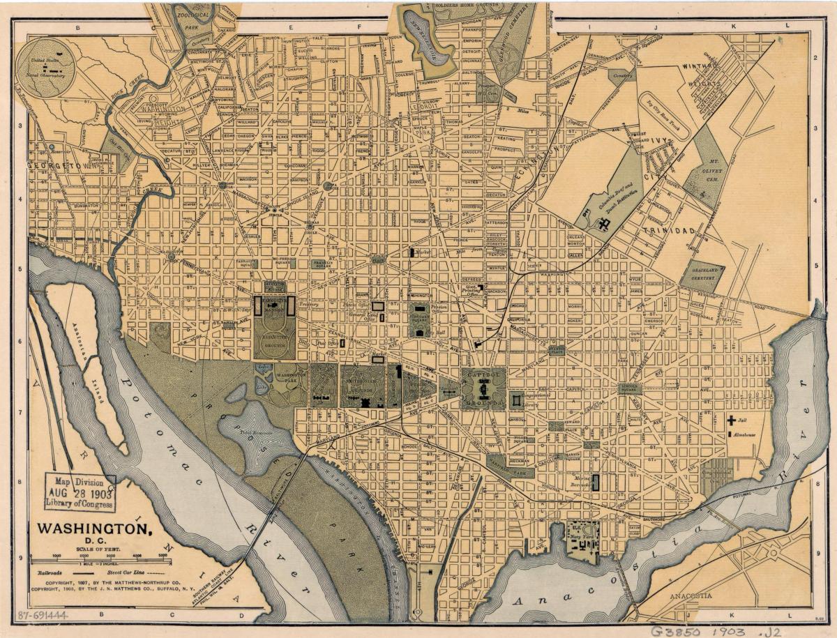 Mapa histórico de Washington DC